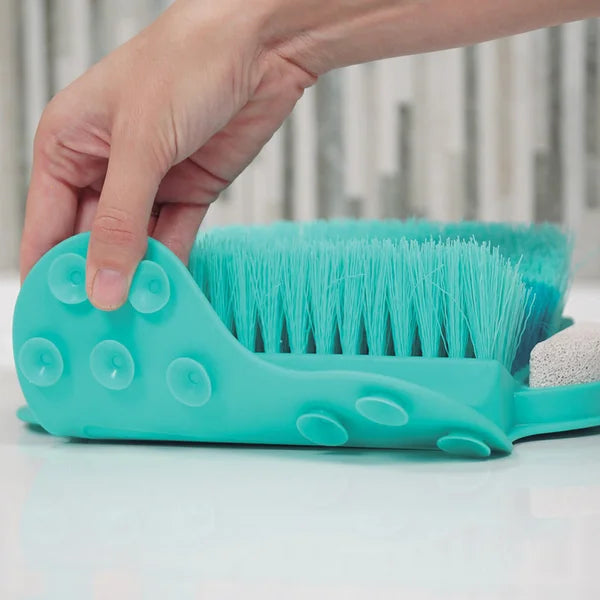Escova de limpeza e massagem esfoliante para pés
