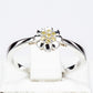 Anel de Prata com Diamante Amarelo