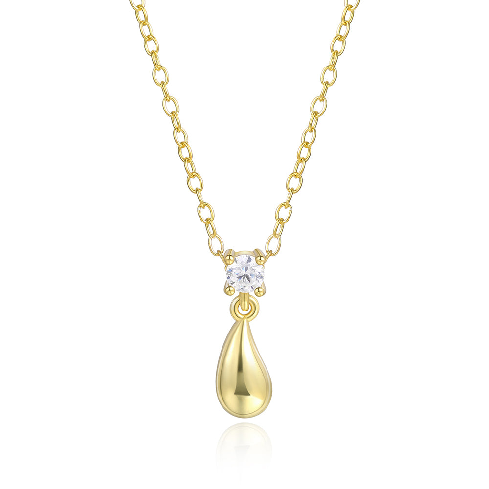 Colar de Liga de Ouro com Cristal Emporia® Branco