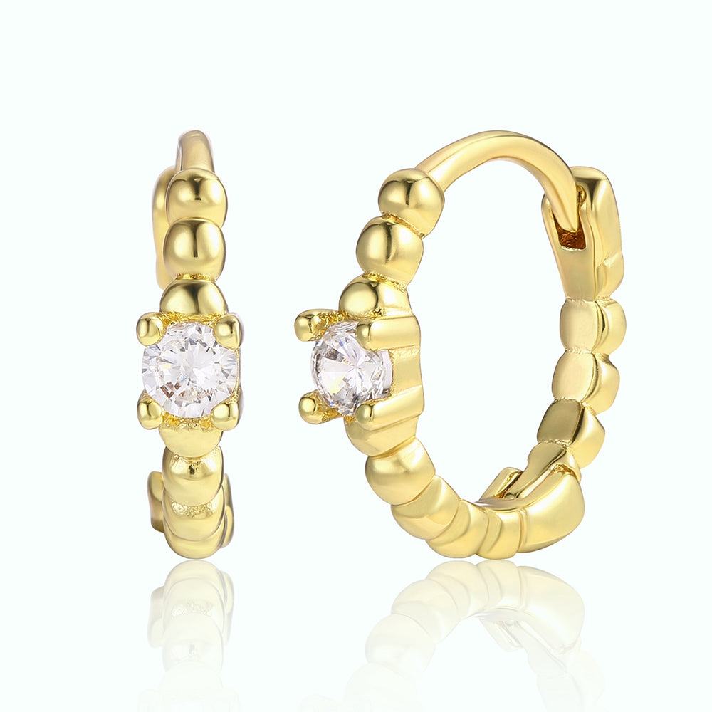 Brincos de Liga de Ouro com Cristal Emporia® Branco 1 