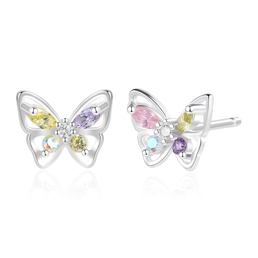 Brincos de Liga de Ouro com Cristal Emporia® Rosa e Cristal Emporia® Amarelo