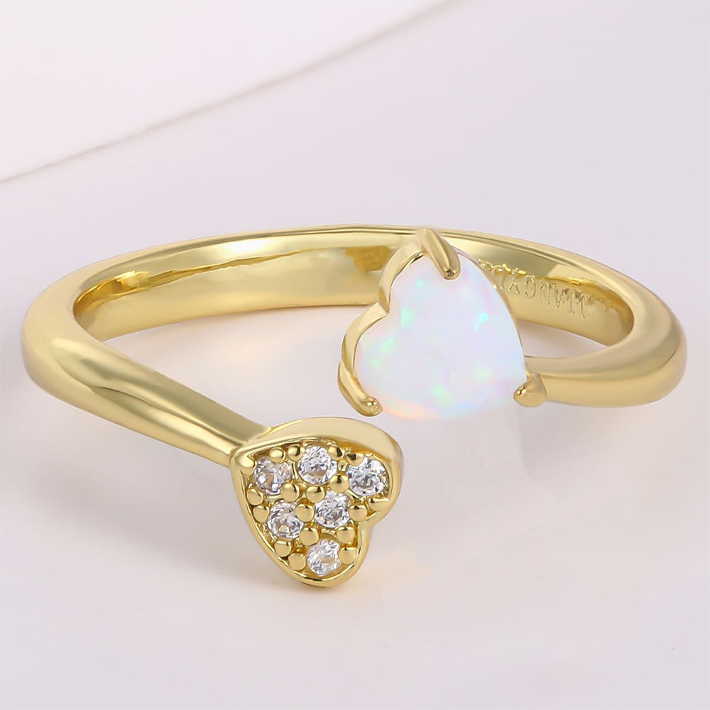Anel de Liga de Ouro com Cristal Emporia® Branco