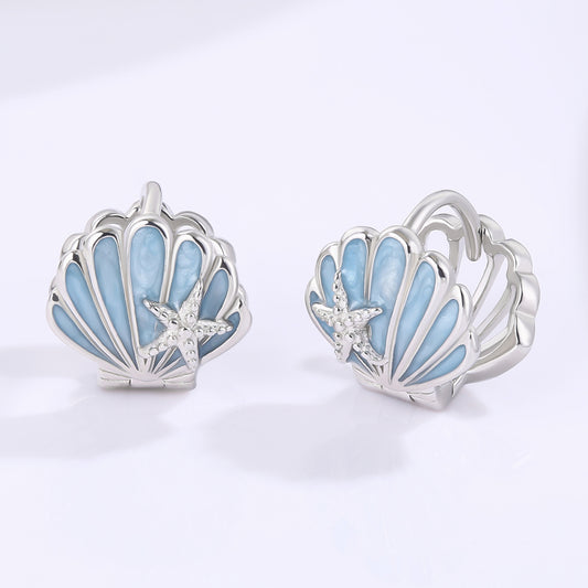 Brincos de Liga de Ouro com Cristal Emporia® Azul