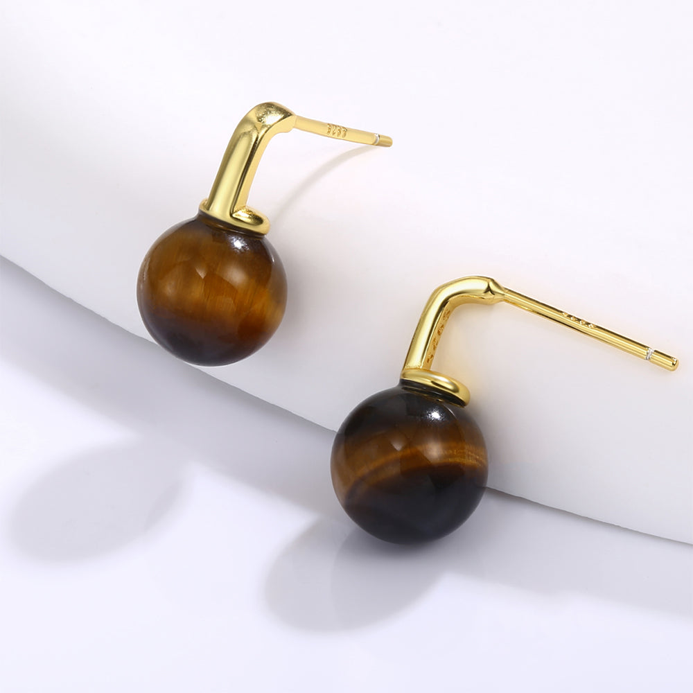 Brincos de Liga de Ouro com Cristal Emporia® Castanho