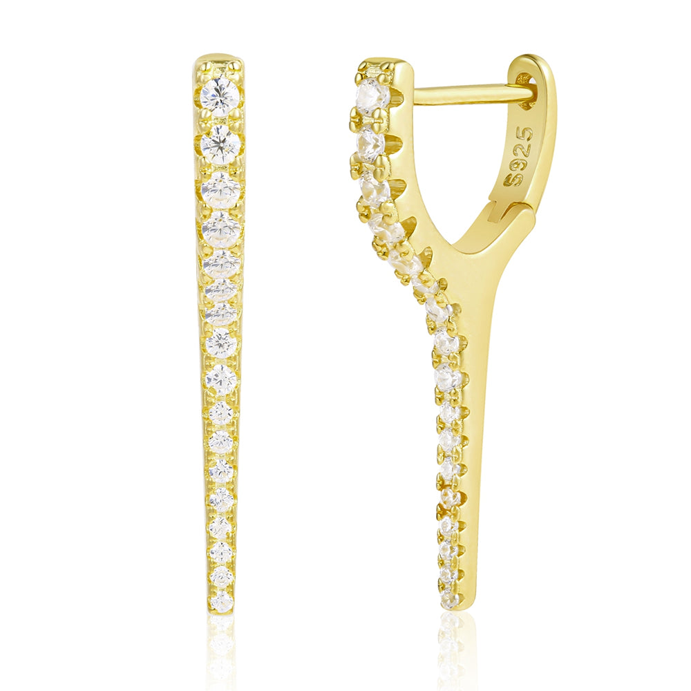 Brincos de Liga de Ouro com Cristal Emporia® Branco 1 