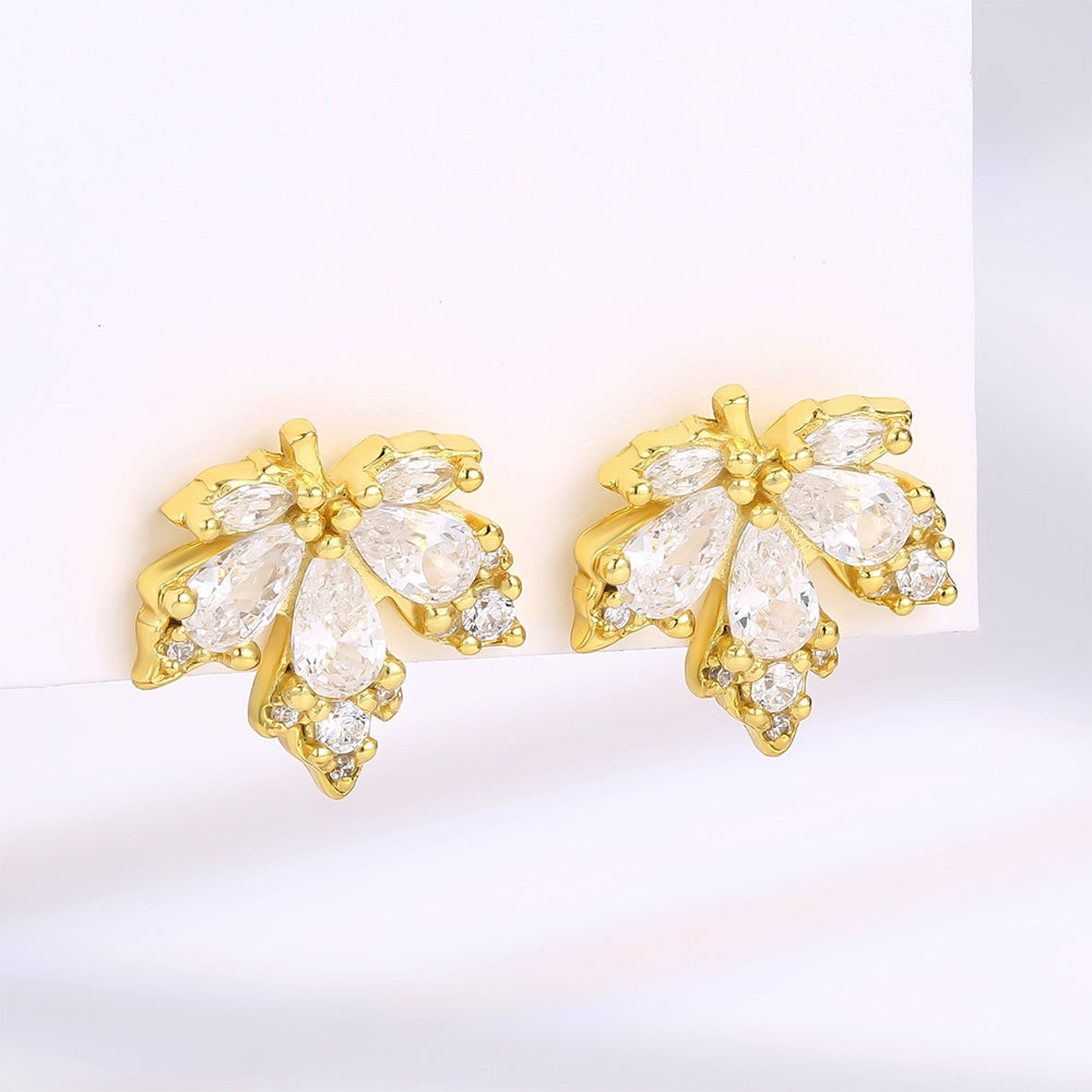 Brincos de Liga de Ouro com Cristal Emporia® Branco 1 