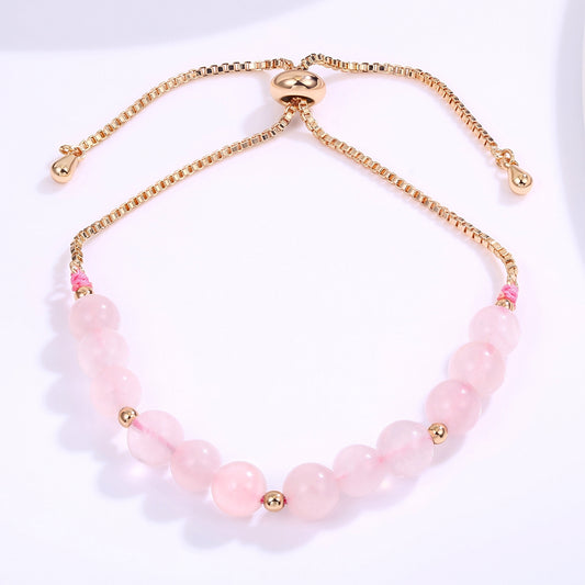 Pulseira de Liga de Ouro com Cristal Emporia® Rosa