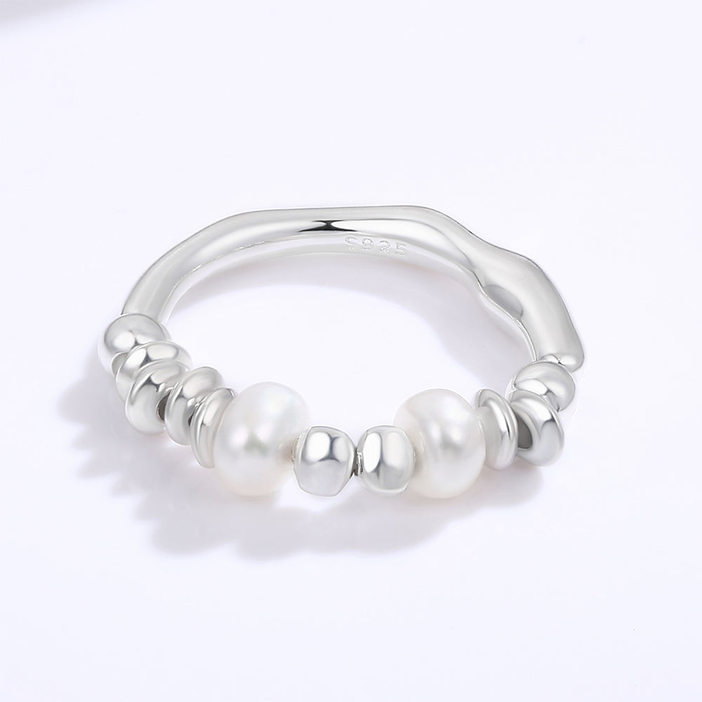 Anel de Liga de Ouro com Cristal Emporia® Branco 1 