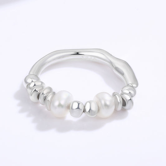 Anel de Liga de Ouro com Cristal Emporia® Branco