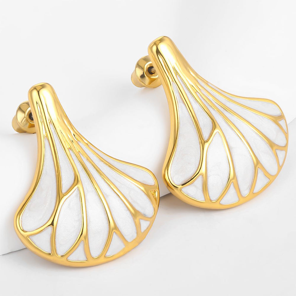 Brincos de Liga de Ouro com Esmalte 1 