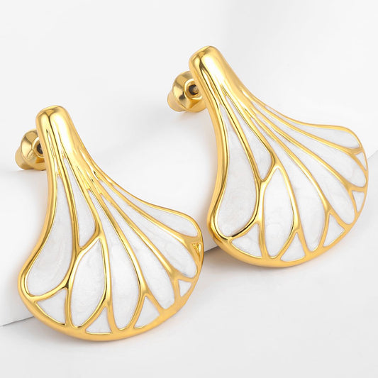 Brincos de Liga de Ouro com Esmalte