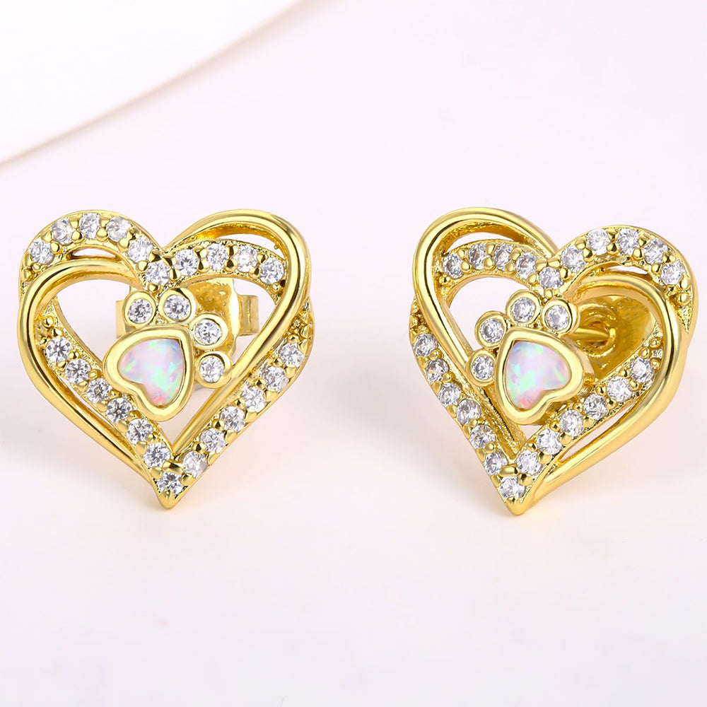 Brincos de Liga de Ouro com Cristal Emporia® Branco 1 