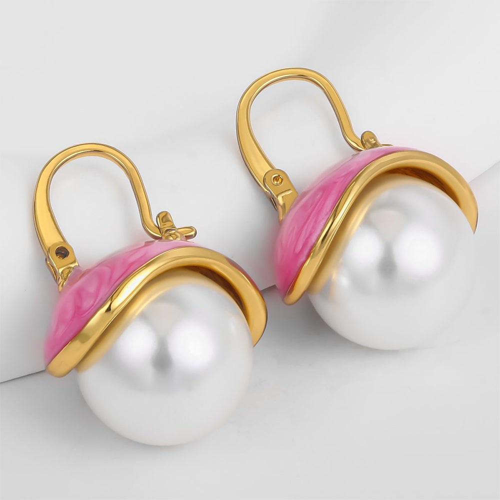 Brincos de Liga de Ouro com Esmalte 1 