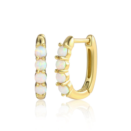 Brincos de Liga de Ouro com Cristal Emporia® Branco