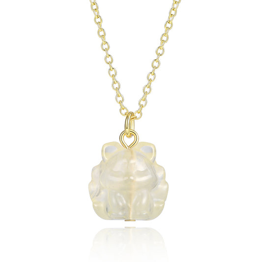 Colar de Liga de Ouro com Cristal Emporia® Branco