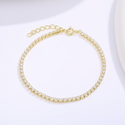 Pulseira de Liga de Ouro com Cristal Emporia® Branco