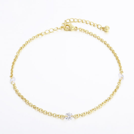 Pulseira de Liga de Ouro com Cristal Emporia® Branco