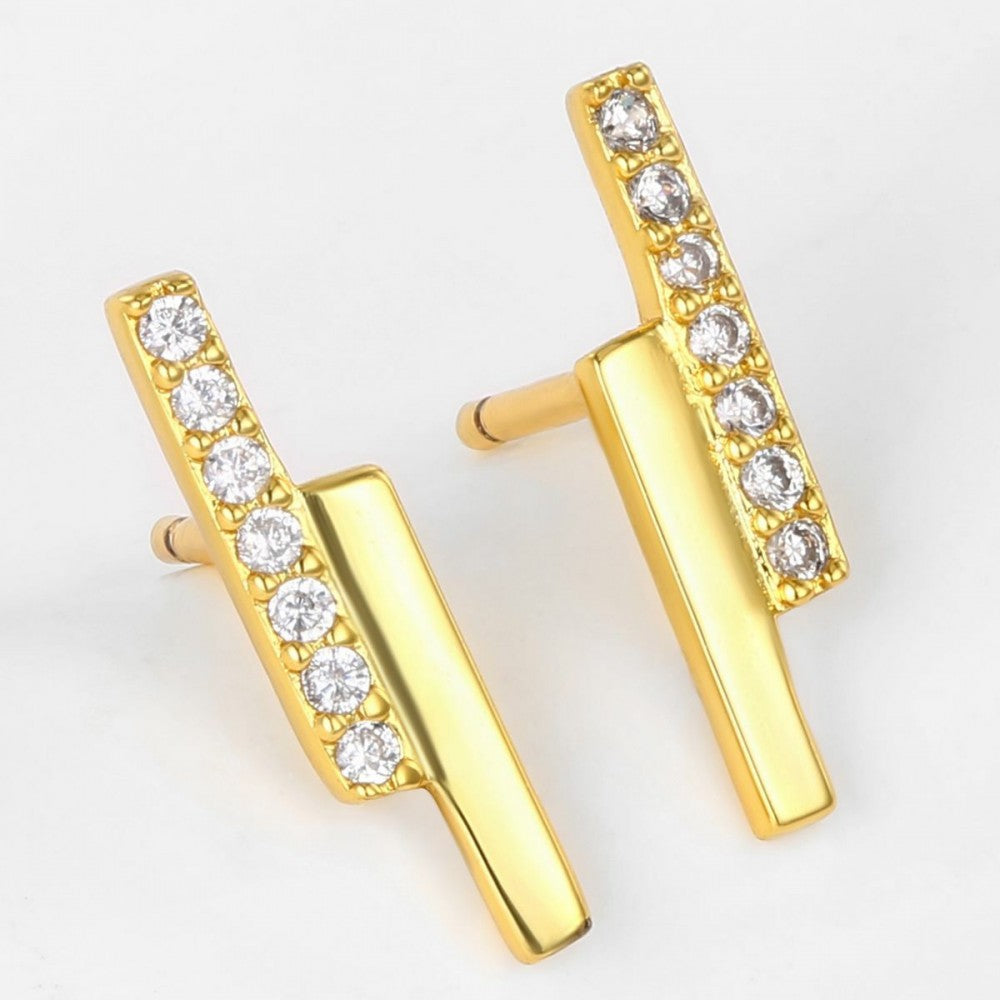 Brincos de Liga de Ouro com Cristal Emporia® Branco