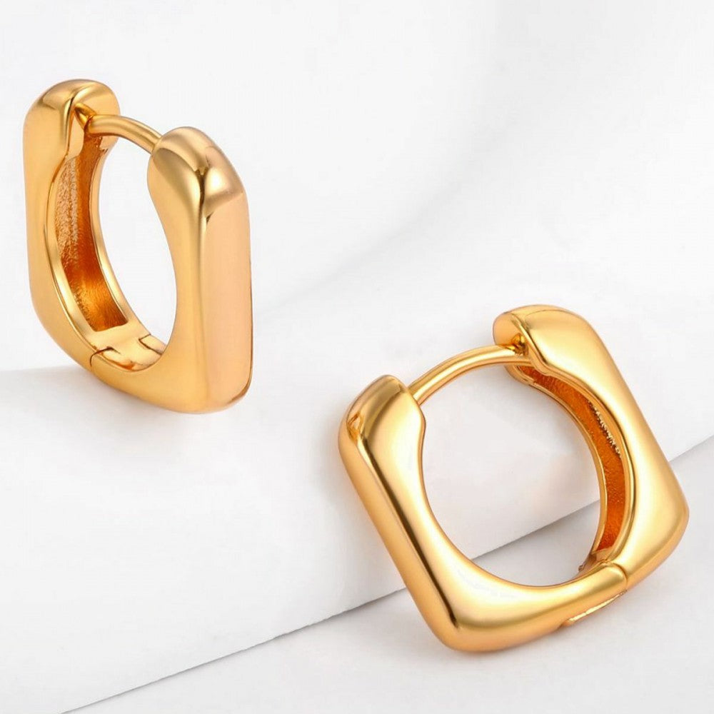 Brincos de Liga de Ouro com Cristal Emporia® Branco
