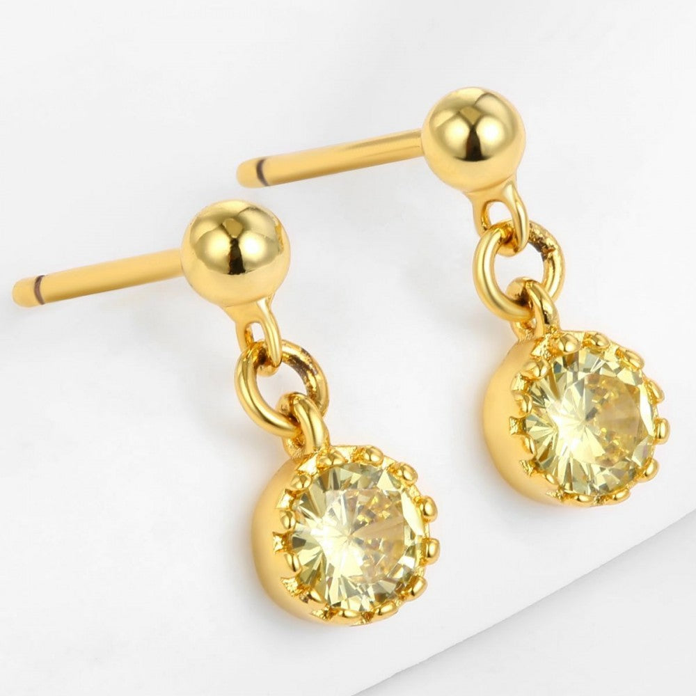 Brincos de Liga de Ouro com Cristal Emporia® Branco 1 
