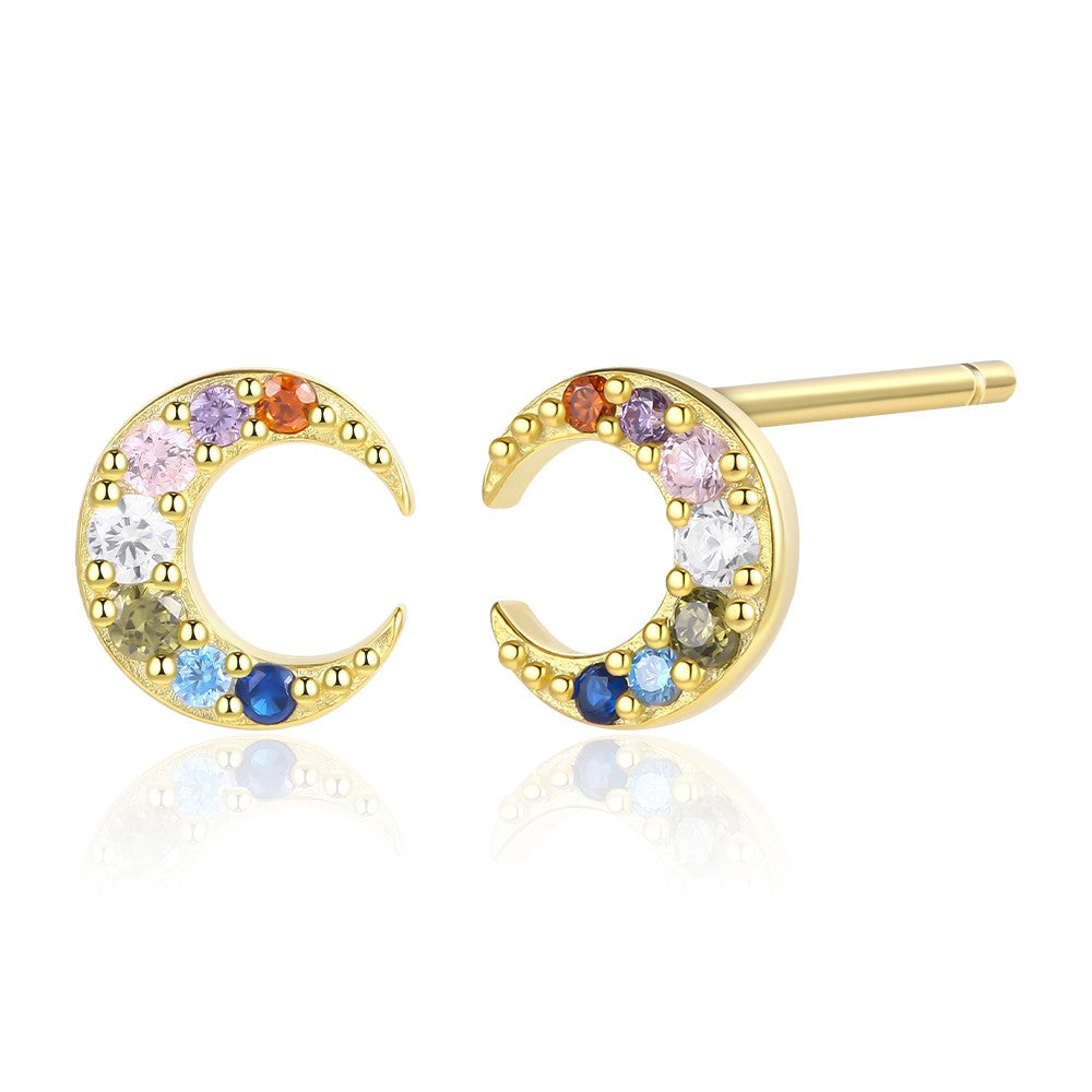 Brincos de Liga de Ouro com Cristal Emporia® Branco
