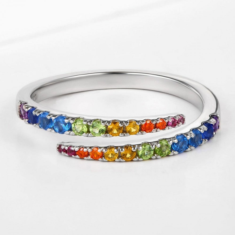 Anel de Liga de Ouro com Cristal Emporia® Azul 1 