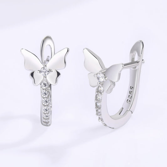 Brincos de Liga de Ouro com Cristal Emporia® Branco