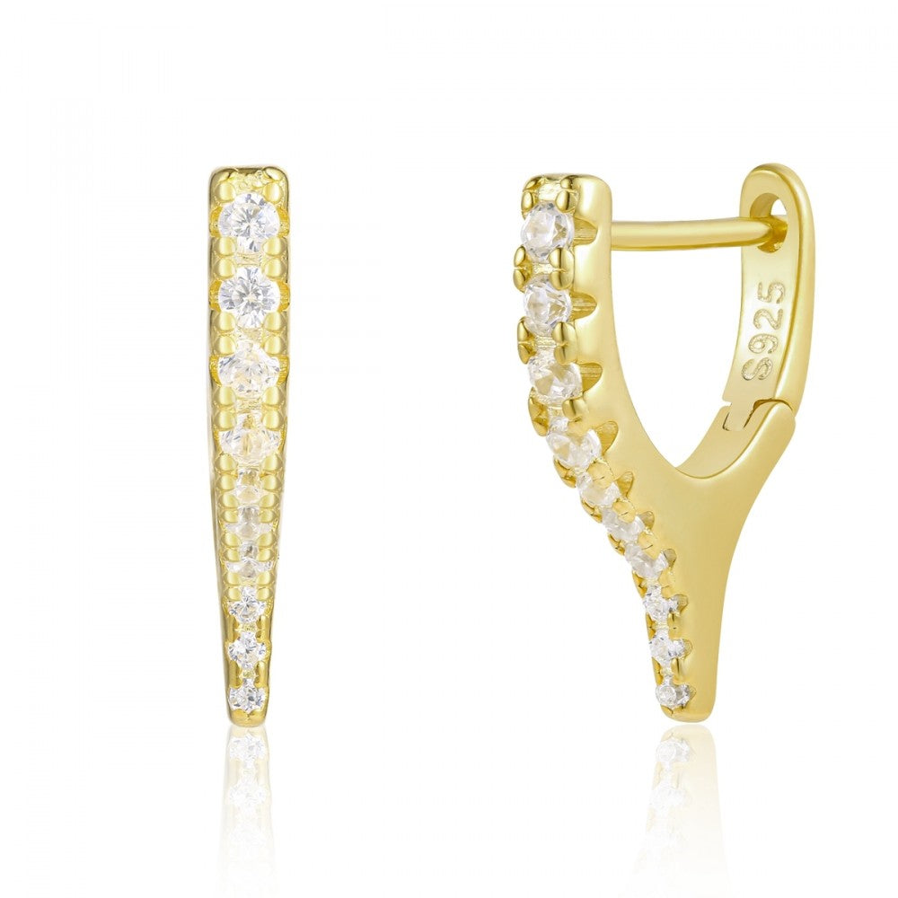 Brincos de Liga de Ouro com Cristal Emporia® Branco 1 