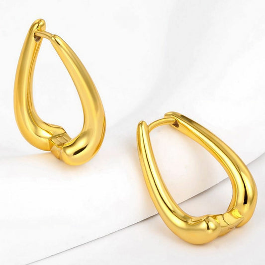 Brincos de Liga de Ouro com Cristal Emporia® Branco