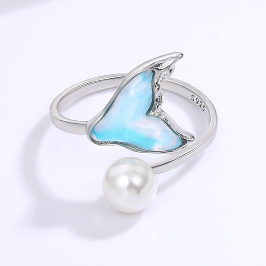 Anel de Liga de Ouro com Cristal Emporia® Azul