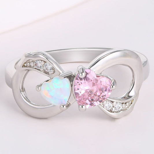 Anel de Liga de Ouro com Cristal Emporia® Rosa