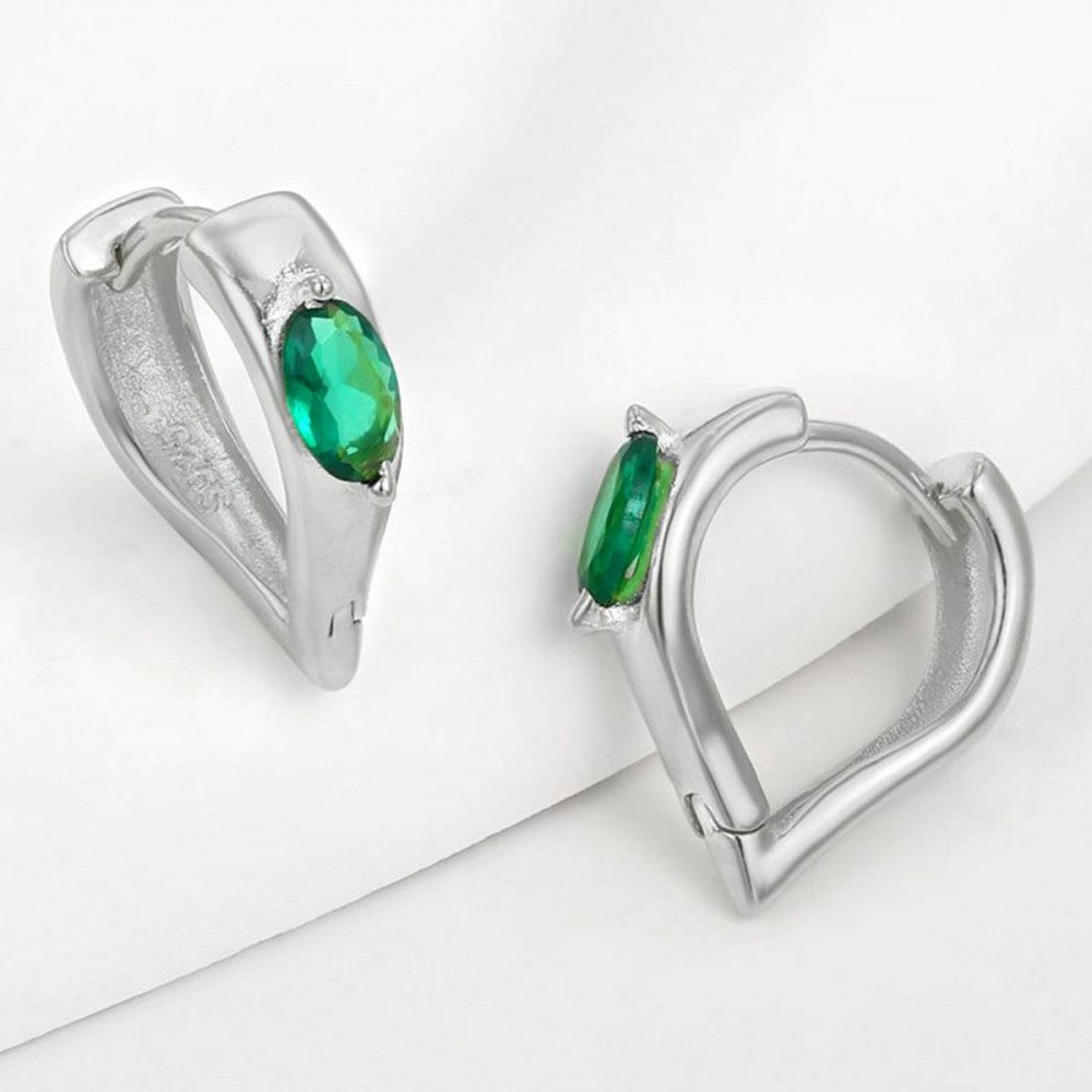 Brincos de Liga de Ouro com Cristal Emporia® Verde 1 