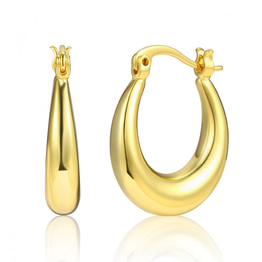 Brincos de Liga de Ouro com Cristal Emporia® Branco