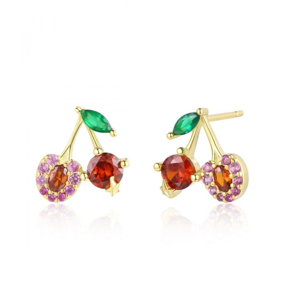 Brincos de Liga de Ouro com Cristal Emporia® Vermelho