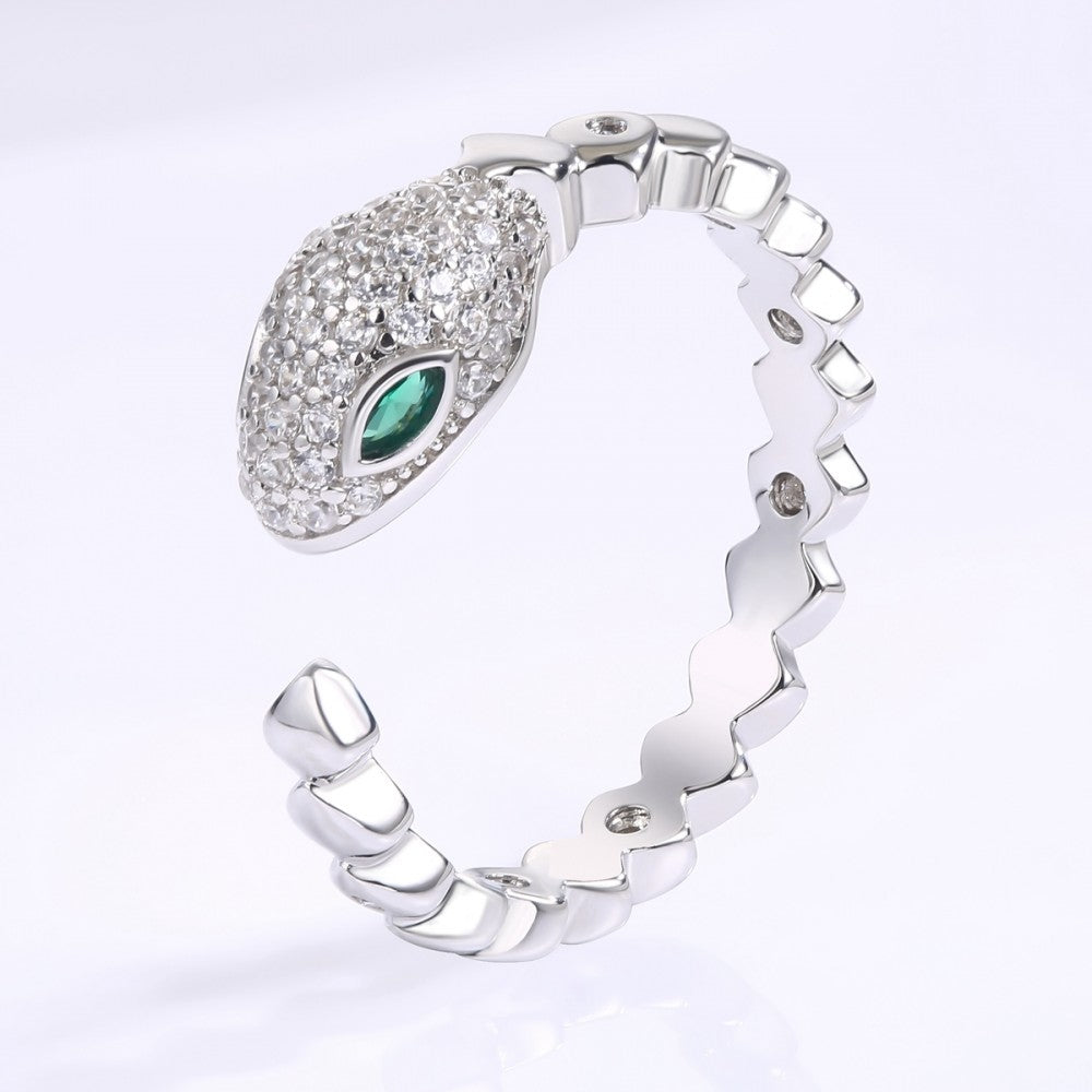 Anel de Liga de Ouro com Cristal Emporia® Branco 1 