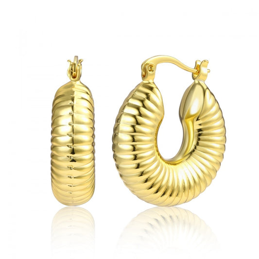 Brincos de Liga de Ouro com Cristal Emporia® Branco