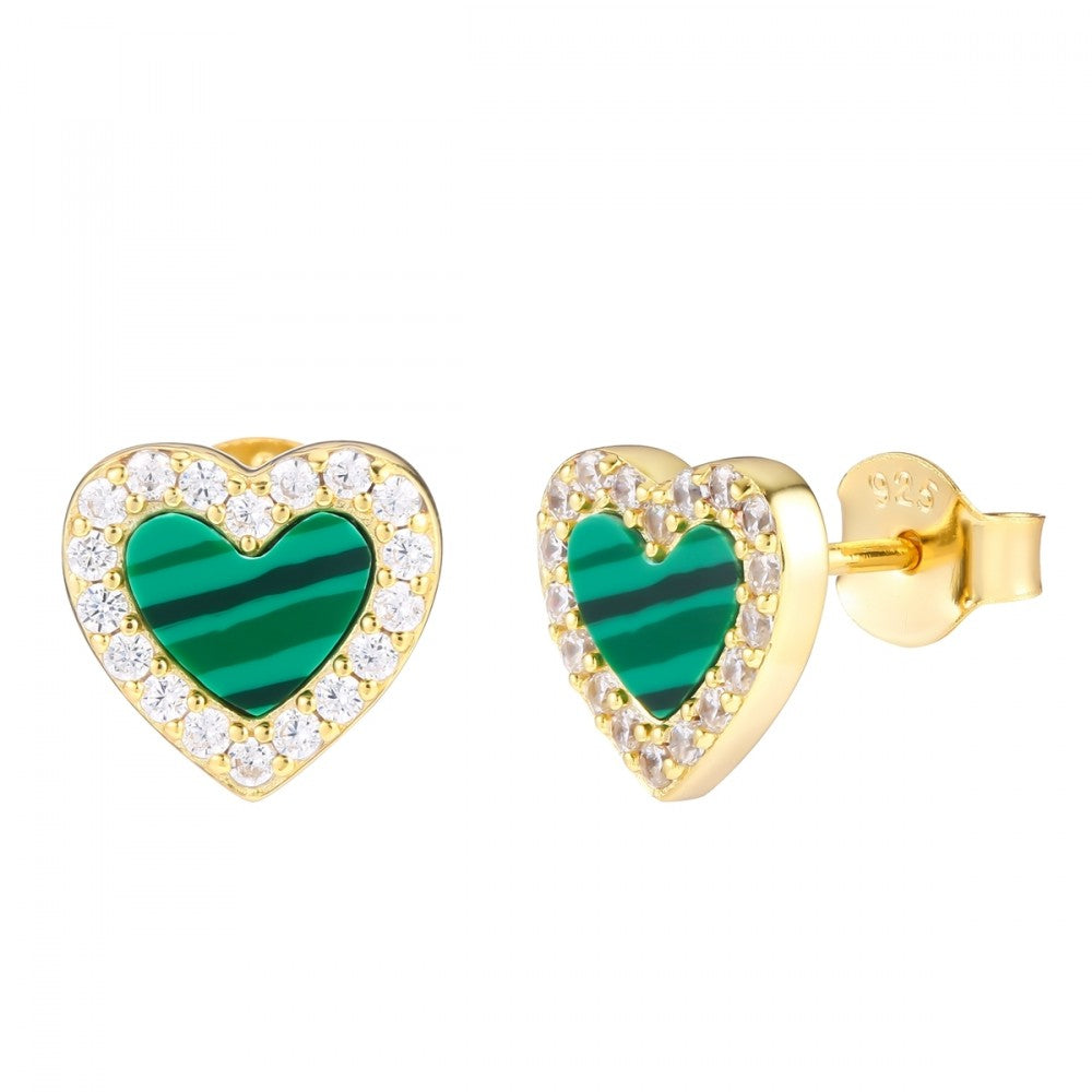 Brincos de Liga de Ouro com Cristal Emporia® Verde