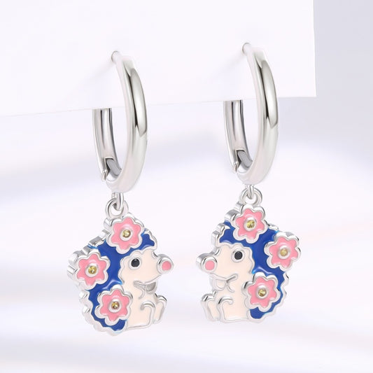 Brincos de Liga de Ouro com Cristal Emporia® Azul