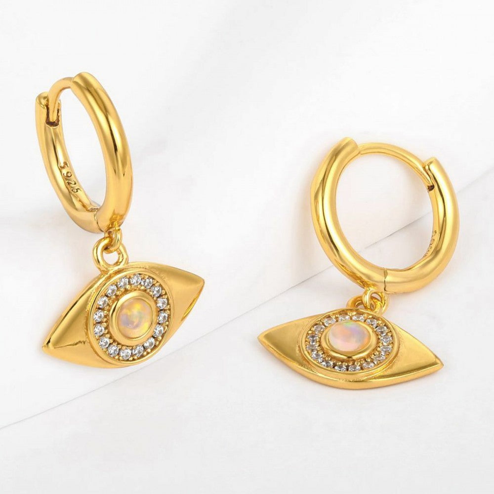 Brincos de Liga de Ouro com Cristal Emporia® Branco