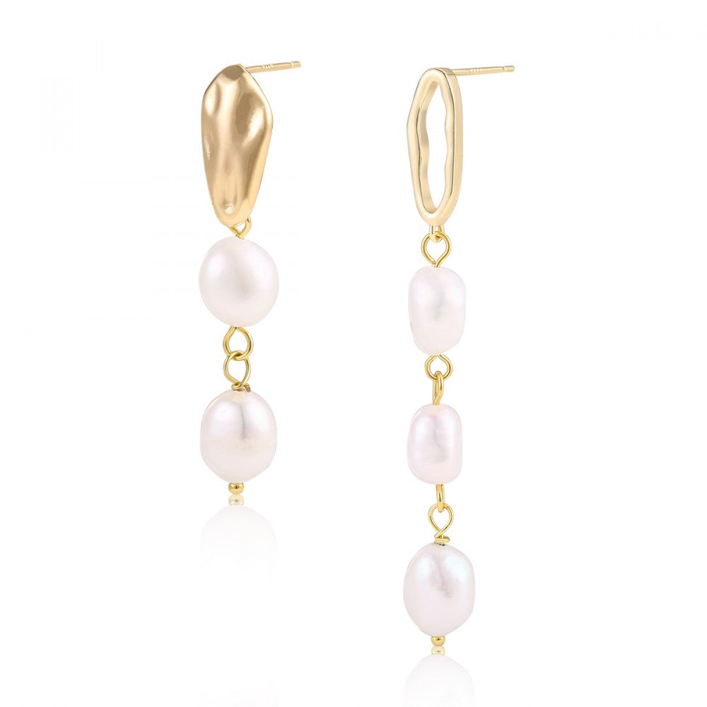 Brincos de Liga de Ouro com Cristal Emporia® Branco 1 