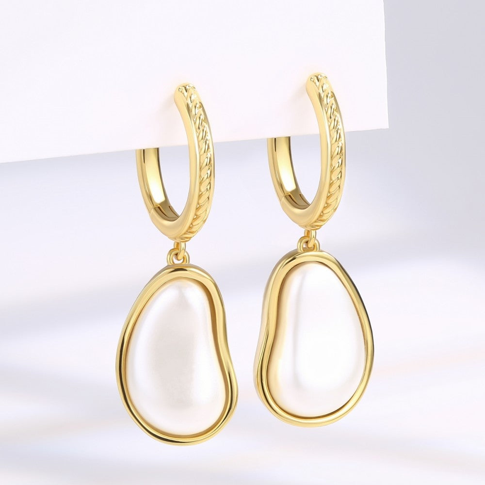 Brincos de Liga de Ouro com Cristal Emporia® Branco 1 