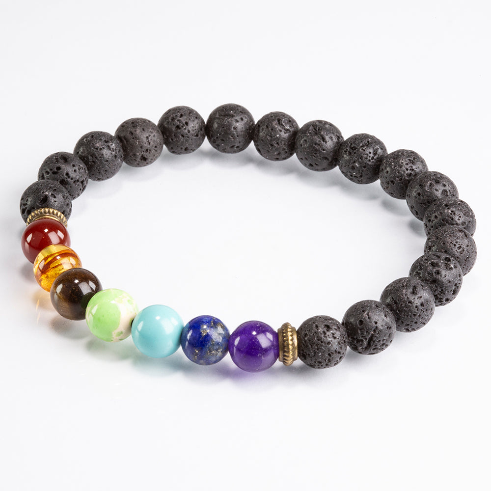 Pulseira com Ágata Vermelha e Olho de Tigre