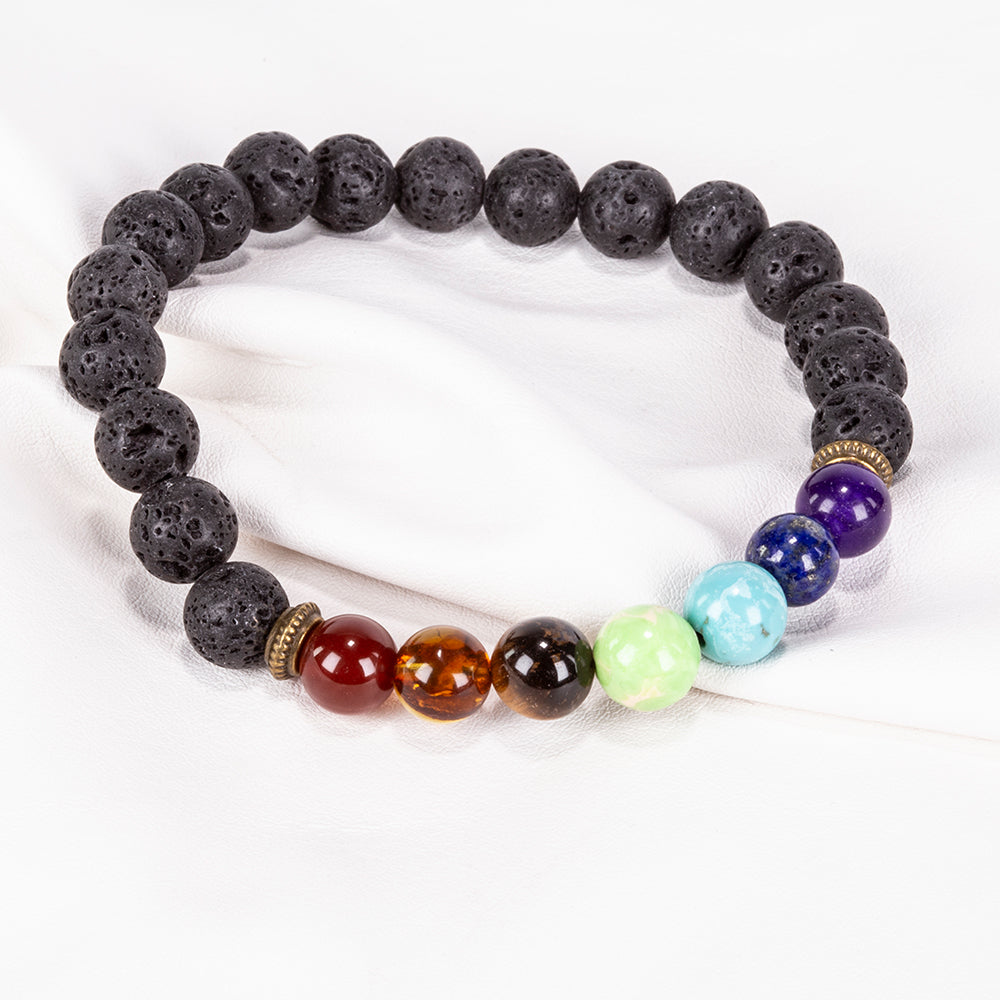 Pulseira com Ágata Vermelha e Olho de Tigre