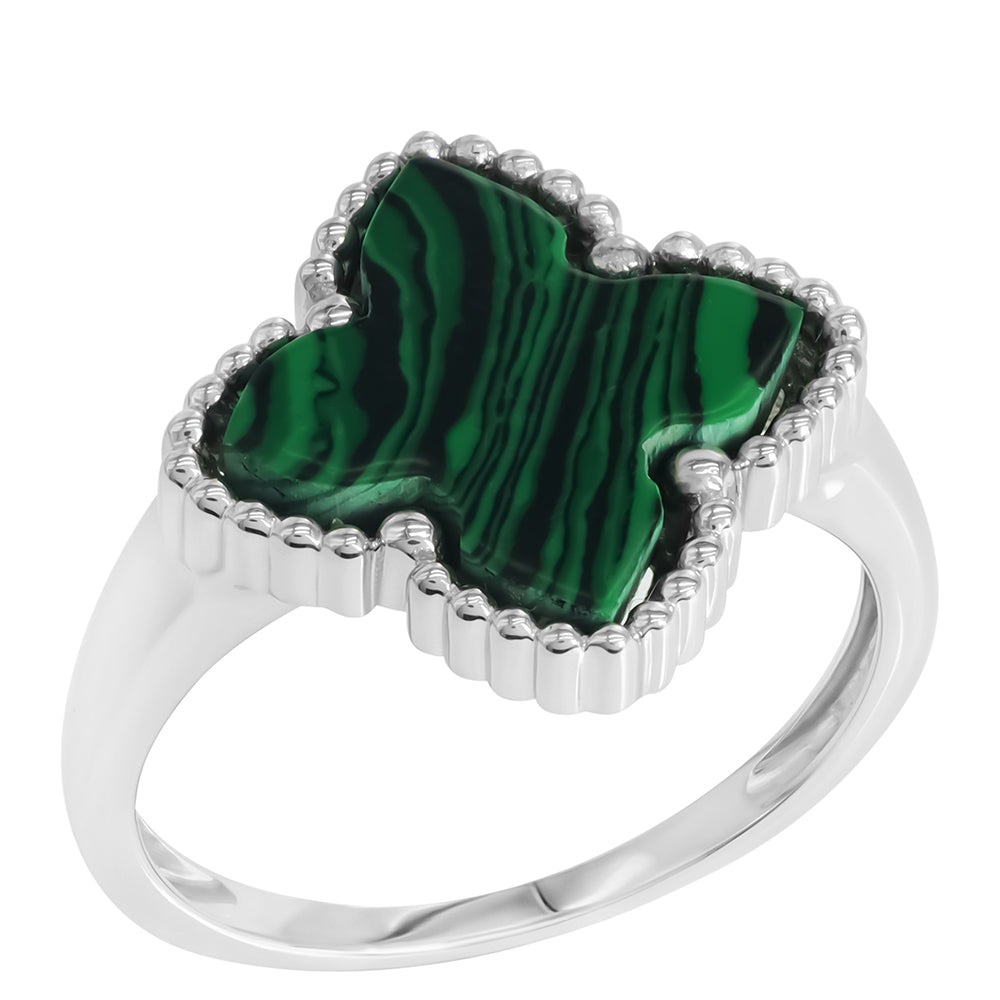 Anel de Prata com Malaquita 1 