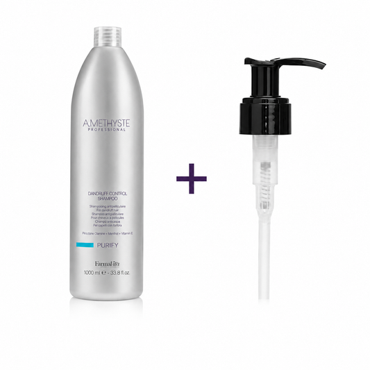 Champô Anticaspa Amethyste Purify 1000 ml – disponível com um dosador opcional