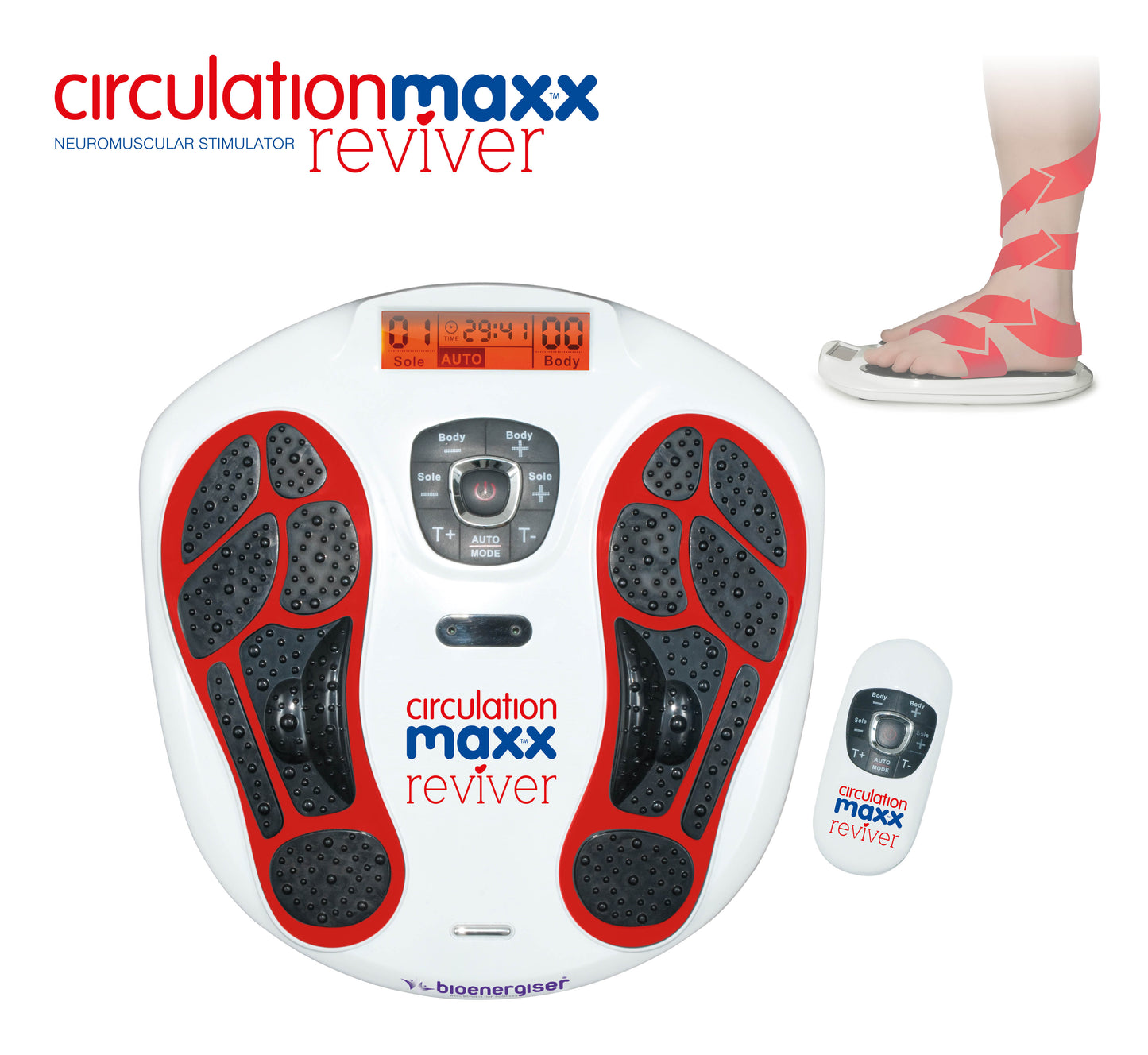 Estimulador elétrico para pés e corpo Circulation Maxx Reviver