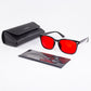 EMPORIA bluelight blocking glasses, red lens, black frame