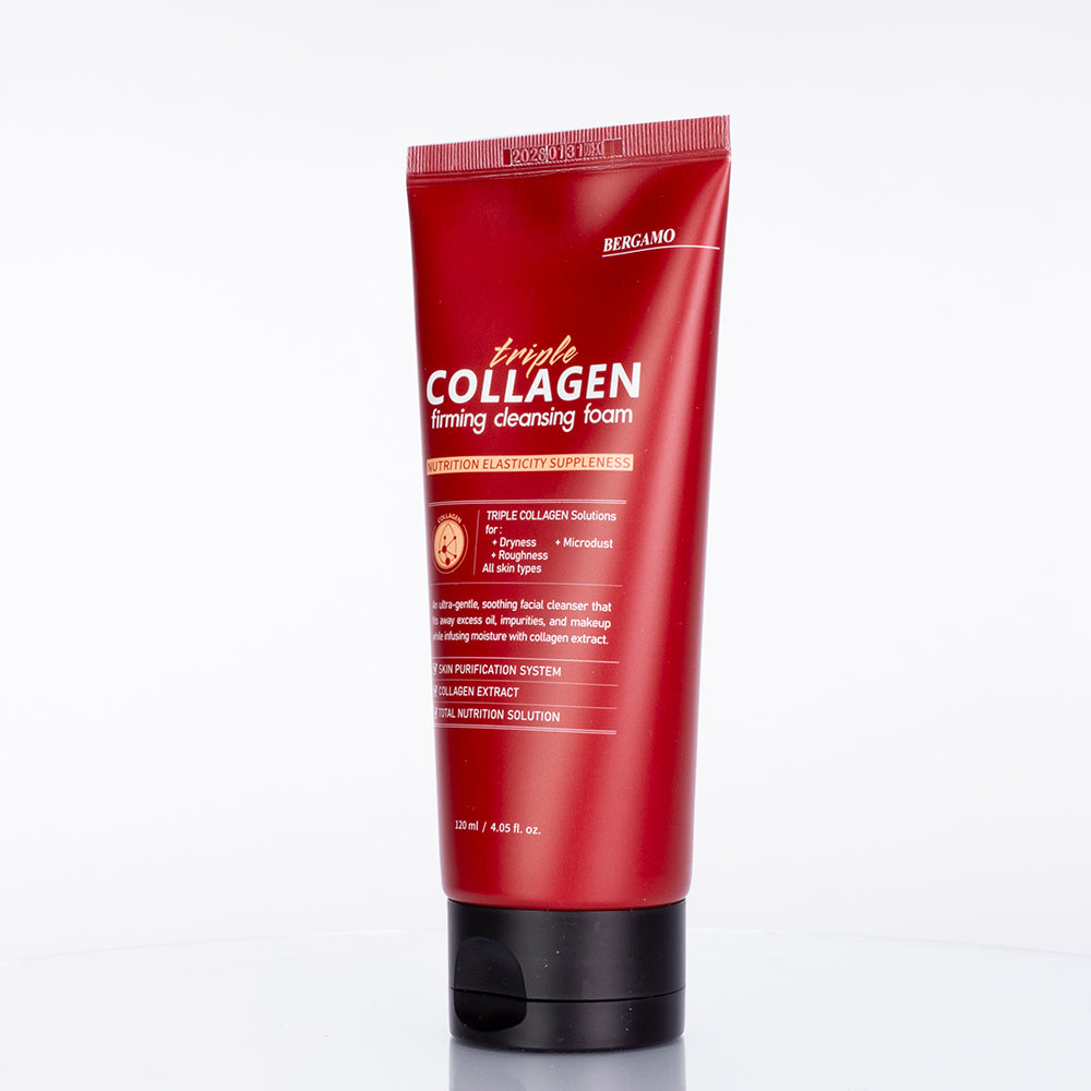 Espuma de limpeza refirmante tripla de colagénio Bergamo 3 