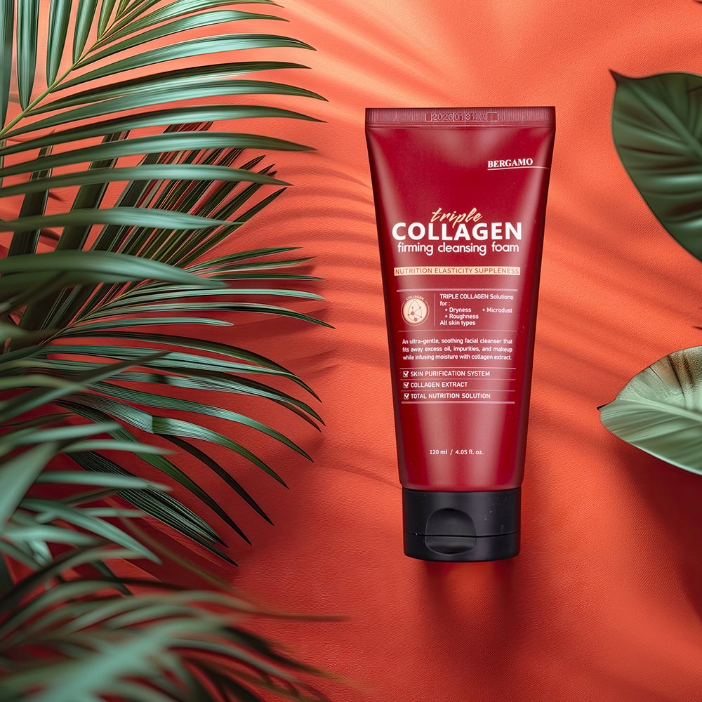 Espuma de limpeza refirmante tripla de colagénio Bergamo 1 