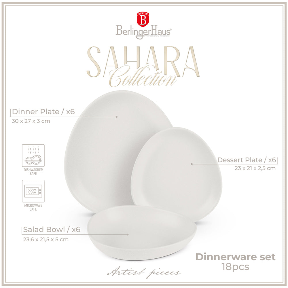 Conjunto de pratos Berlinger Haus de 18 peças – Creme mate 4 